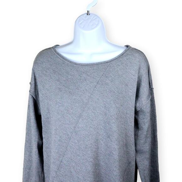 Verve Ami Light Gray Fine Knit Tunic Womens Sweater M NWOT - Picture 2 of 9
